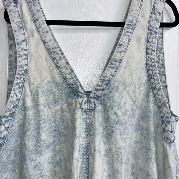 Free People Sky Blue Denim V-Neck Dress - Picture 5 of 7
